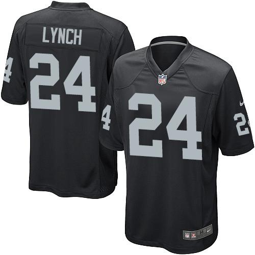 Nike Raiders #24 Marshawn Lynch Black Team Color Toddler Stitched NFL Elite Jersey