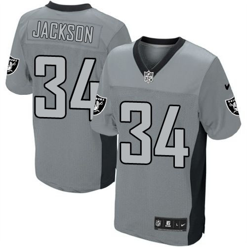 Nike Raiders #34 Bo Jackson Grey Shadow Youth Stitched NFL Elite Jersey Nike Raiders #34 Bo Jackson Grey Shadow Youth Stitched NFL Elite Jersey