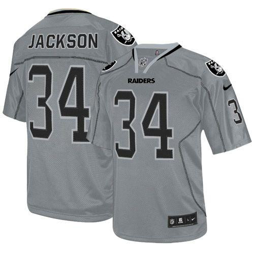 Nike Raiders #34 Bo Jackson Lights Out Grey Youth Stitched NFL Elite Jersey Nike Raiders #34 Bo Jackson Lights Out Grey Youth Stitched NFL Elite Jersey