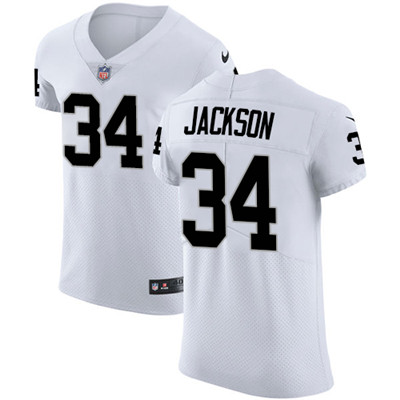 Nike Raiders #34 Bo Jackson White Men's Stitched NFL Vapor Untouchable Elite Jersey Nike Raiders #34 Bo Jackson White Men's Stitched NFL Vapor Untouchable Elite Jersey