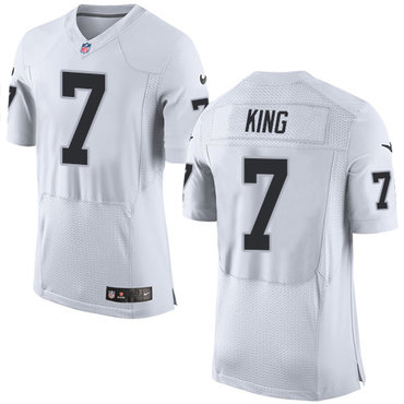 Nike Raiders #7 Marquette King White Men's Stitched NFL New Elite Jersey Nike Raiders #7 Marquette King White Men's Stitched NFL New Elite Jersey