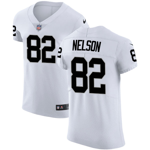 Nike Raiders #82 Jordy Nelson White Men's Stitched NFL Vapor Untouchable Elite Jersey Nike Raiders #82 Jordy Nelson White Men's Stitched NFL Vapor Untouchable Elite Jersey