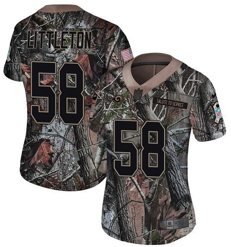 Nike Rams #58 Cory Littleton Camo Women's Stitched NFL Limited Rush Realtree Jersey Nike Rams #58 Cory Littleton Camo Women's Stitched NFL Limited Rush Realtree Jersey