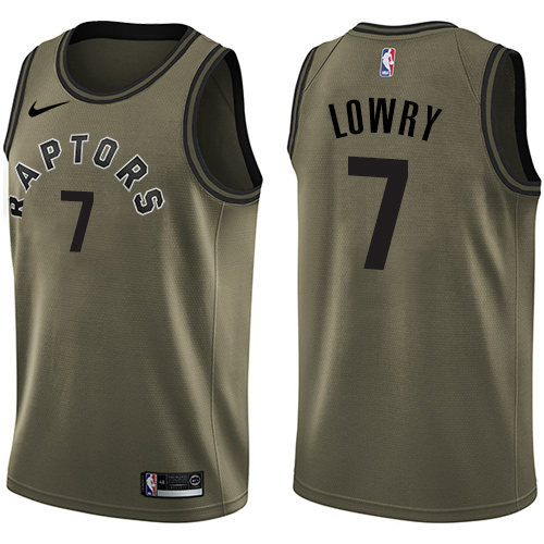 Nike Raptors #7 Kyle Lowry Green Salute to Service NBA Swingman Jersey Nike Raptors #7 Kyle Lowry Green Salute to Service NBA Swingman Jersey