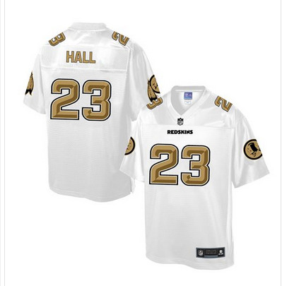 Nike Redskins #23 DeAngelo Hall White Men's NFL Pro Line Fashion Game Jersey