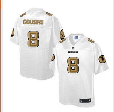 Nike Redskins #8 Kirk Cousins White Men's NFL Pro Line Fashion Game Jersey