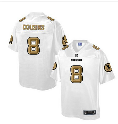 Nike Redskins #8 Kirk Cousins White Men's NFL Pro Line Fashion Game Jersey