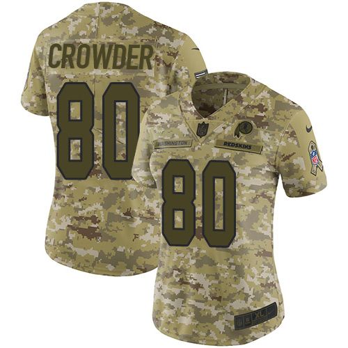 Nike Redskins #80 Jamison Crowder Camo Women's Stitched NFL Limited 2018 Salute to Service Jersey Nike Redskins #80 Jamison Crowder Camo Women's Stitched NFL Limited 2018 Salute to Service Jersey