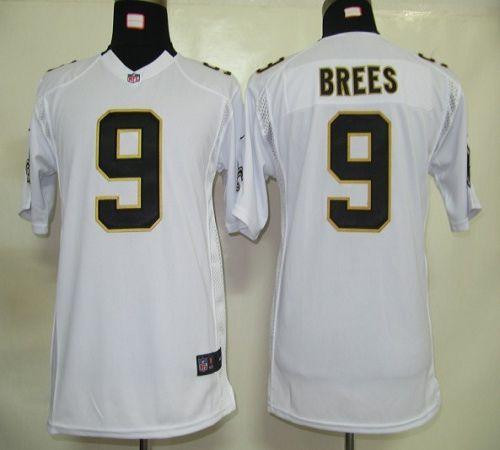 Nike Saints #9 Drew Brees White Youth Stitched NFL Elite Jersey Nike Saints #9 Drew Brees White Youth Stitched NFL Elite Jersey