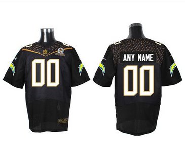 Nike San Diego Chargers Customized Black 2016 Pro Bowl Men's Stitched NFL Elite Jersey