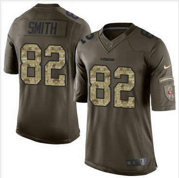Nike San Francisco 49ers #82 Torrey Smith Green Men's Stitched NFL Limited Salute to Service Jersey Nike San Francisco 49ers #82 Torrey Smith Green Men's Stitched NFL Limited Salute to Service Jersey