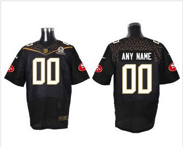 Nike San Francisco 49ers Customized Black 2016 Pro Bowl Men's Stitched NFL Elite Jersey