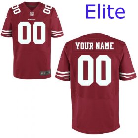 Nike San Francisco 49ers Customized Elite Red Jerseys