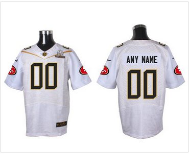 Nike San Francisco 49ers Customized White 2016 Pro Bowl Men's Stitched NFL Elite Jersey
