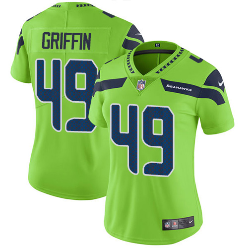 Nike Seahawks #49 Shaquem Griffin Green Women's Stitched NFL Limited Rush Jersey Nike Seahawks #49 Shaquem Griffin Green Women's Stitched NFL Limited Rush Jersey