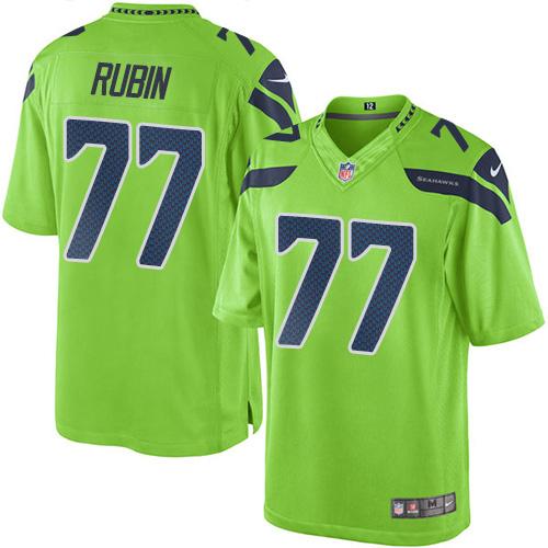 Nike Seahawks #77 Ahtyba Rubin Green Men's Stitched NFL Limited Rush Jersey Nike Seahawks #77 Ahtyba Rubin Green Men's Stitched NFL Limited Rush Jersey
