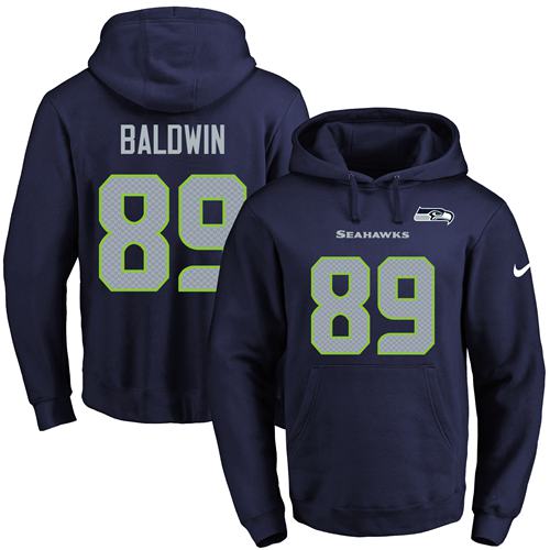 Nike Seahawks #89 Doug Baldwin Navy Blue Name & Number Pullover NFL Hoodie Nike Seahawks #89 Doug Baldwin Navy Blue Name & Number Pullover NFL Hoodie