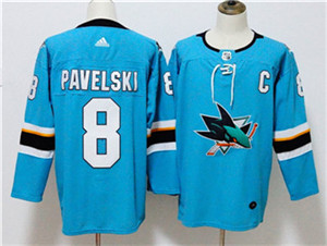 Nike Sharks #8 Joe Pavelski Teal Adidas Jersey