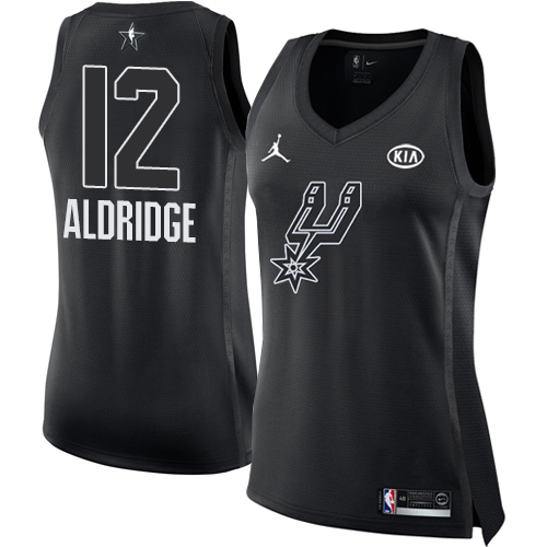 Nike Spurs #12 LaMarcus Aldridge Black Women's NBA Jordan Swingman 2018 All-Star Game Jersey Nike Spurs #12 LaMarcus Aldridge Black Women's NBA Jordan Swingman 2018 All-Star Game Jersey
