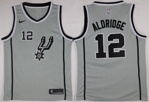 Nike Spurs #12 LaMarcus Aldridge Silver Statement Edition NBA Swingman Jersey Nike Spurs #12 LaMarcus Aldridge Silver Statement Edition NBA Swingman Jersey