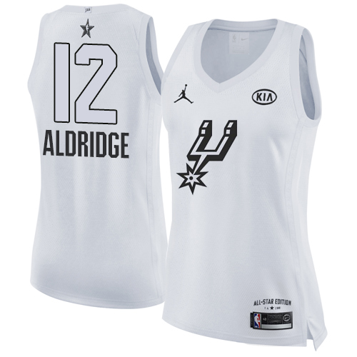 Nike Spurs #12 LaMarcus Aldridge White Women's NBA Jordan Swingman 2018 All-Star Game Jersey Nike Spurs #12 LaMarcus Aldridge White Women's NBA Jordan Swingman 2018 All-Star Game Jersey
