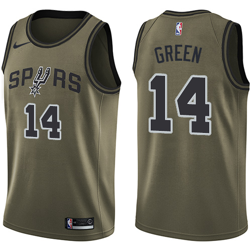 Nike Spurs #14 Danny Green Green Salute to Service NBA Swingman Jersey Nike Spurs #14 Danny Green Green Salute to Service NBA Swingman Jersey