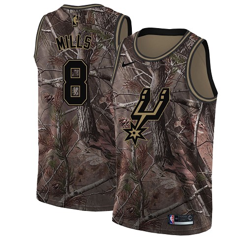 Nike Spurs #8 Patty Mills Camo Women's NBA Swingman Realtree Collection Jersey