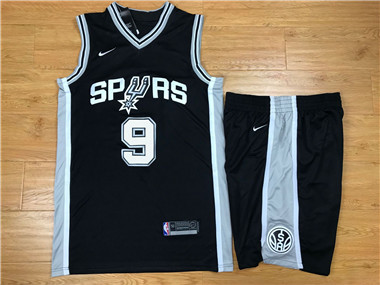 Nike Spurs #9 Tony Parker Black Swingman Jersey(With Shorts) Nike Spurs #9 Tony Parker Black Swingman Jersey(With Shorts)