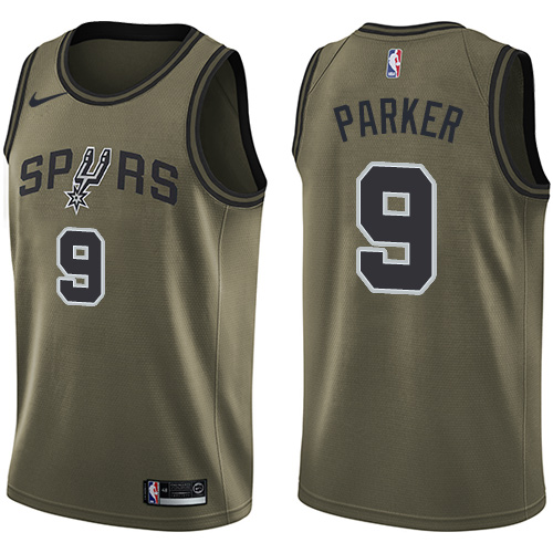 Nike Spurs #9 Tony Parker Green Salute to Service NBA Swingman Jersey Nike Spurs #9 Tony Parker Green Salute to Service NBA Swingman Jersey