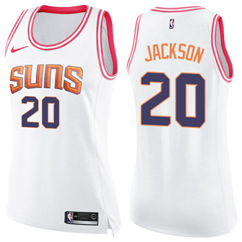 Nike Suns #20 Josh Jackson White Pink Women's NBA Swingman Fashion Jersey