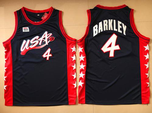Nike Team USA #4 Charles Barkley Navy Blue 1996 Dream Team Stitched NBA Jersey Nike Team USA #4 Charles Barkley Navy Blue 1996 Dream Team Stitched NBA Jersey