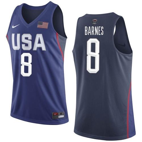 Nike Team USA #8 Harrison Barnes Navy Blue 2016 Dream Team Game NBA Jersey Nike Team USA #8 Harrison Barnes Navy Blue 2016 Dream Team Game NBA Jersey