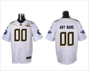 Nike Tennessee Titans Customized White 2016 Pro Bowl Men's Stitched NFL Elite Jersey