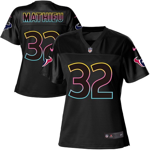 Nike Texans #32 Tyrann Mathieu Black Women's NFL Fashion Game Jersey Nike Texans #32 Tyrann Mathieu Black Women's NFL Fashion Game Jersey