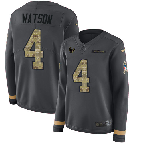 Nike Texans #4 Deshaun Watson Anthracite Salute to Service Nike Texans #4 Deshaun Watson Anthracite Salute to Service