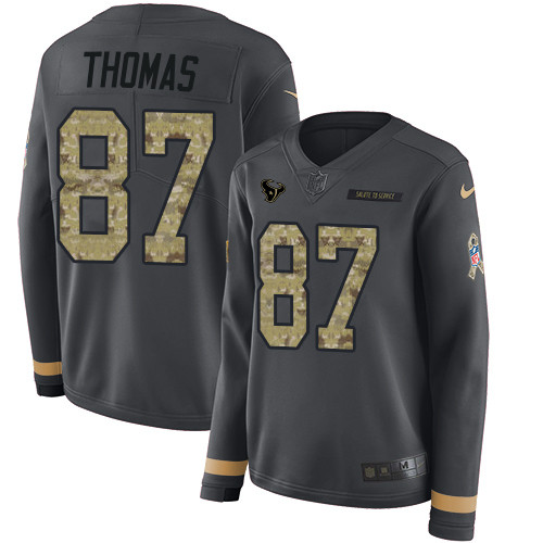 Nike Texans #87 Demaryius Thomas Anthracite Salute to Service Nike Texans #87 Demaryius Thomas Anthracite Salute to Service