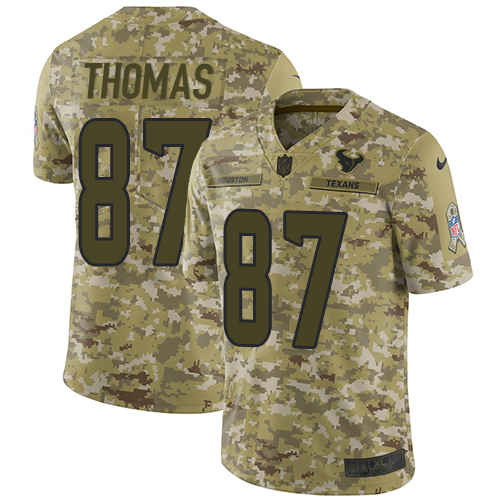 Nike Texans #87 Demaryius Thomas Camo Youth Stitched NFL Limited 2018 Salute to Service Jersey Nike Texans #87 Demaryius Thomas Camo Youth Stitched NFL Limited 2018 Salute to Service Jersey