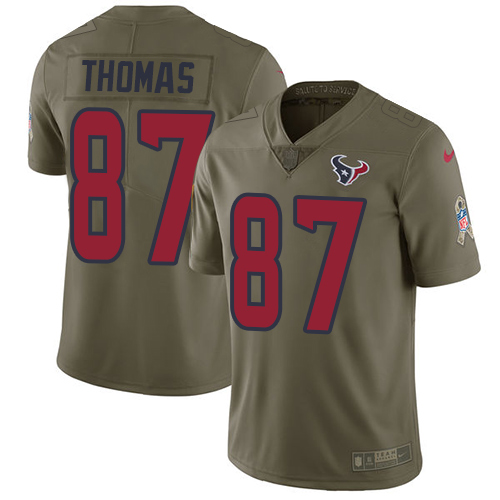 Nike Texans #87 Demaryius Thomas Olive Youth Stitched NFL Limited 2017 Salute to Service Jersey Nike Texans #87 Demaryius Thomas Olive Youth Stitched NFL Limited 2017 Salute to Service Jersey