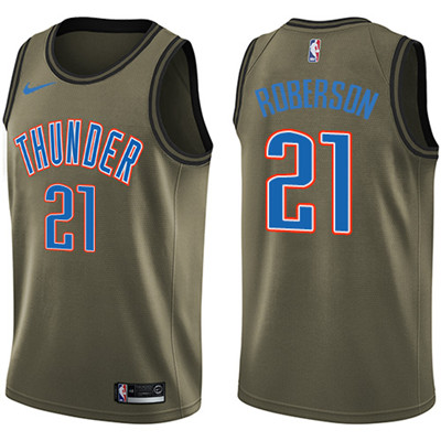 Nike Thunder #21 Andre Roberson Green Salute to Service Youth NBA Swingman Jersey$44.00$22.50