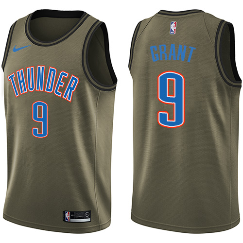 Nike Thunder #9 Jerami Grant Green Salute to Service NBA Swingman Jersey Nike Thunder #9 Jerami Grant Green Salute to Service NBA Swingman Jersey