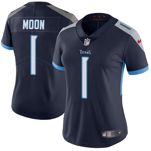 Nike Titans #1 Warren Moon Navy Blue Alternate Women's Stitched NFL Vapor Untouchable Limited Jersey Nike Titans #1 Warren Moon Navy Blue Alternate Women's Stitched NFL Vapor Untouchable Limited Jersey