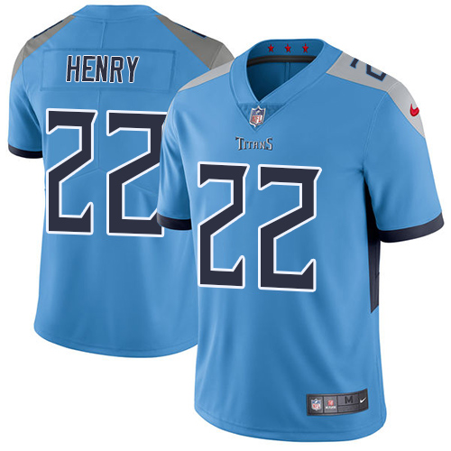 Nike Titans #22 Derrick Henry Light Blue Team Color Youth Stitched NFL Vapor Untouchable Limited Jersey Nike Titans #22 Derrick Henry Light Blue Team Color Youth Stitched NFL Vapor Untouchable Limited Jersey