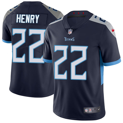 Nike Titans #22 Derrick Henry Navy Blue Alternate Youth Stitched NFL Vapor Untouchable Limited Jersey Nike Titans #22 Derrick Henry Navy Blue Alternate Youth Stitched NFL Vapor Untouchable Limited Jersey