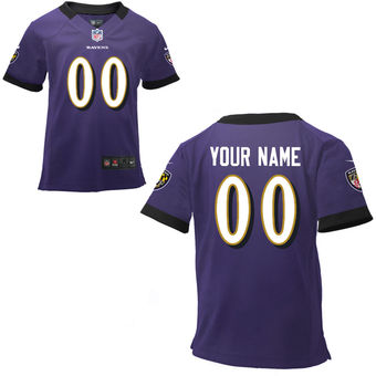 Nike Toddler Baltimore Ravens Customized Team Color Game Jersey