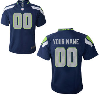 Nike Toddler Seattle Seahawks Customized Team Color Game Jersey