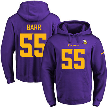 Nike Vikings #55 Anthony Barr Purple(Gold No.) Name & Number Pullover NFL Hoodie Nike Vikings #55 Anthony Barr Purple(Gold No.) Name & Number Pullover NFL Hoodie