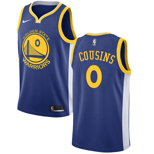 Nike Warriors #0 DeMarcus Cousins Blue NBA Swingman Icon Edition Jersey