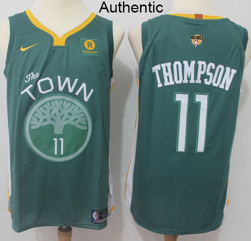 Nike Warriors #11 Klay Thompson Green The Finals Patch NBA Authentic Jersey Nike Warriors #11 Klay Thompson Green The Finals Patch NBA Authentic Jersey