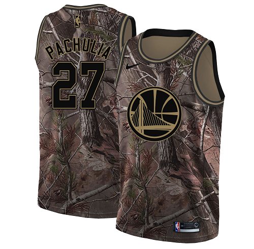 Nike Warriors #27 Zaza Pachulia Camo Women's NBA Swingman Realtree Collection Jersey