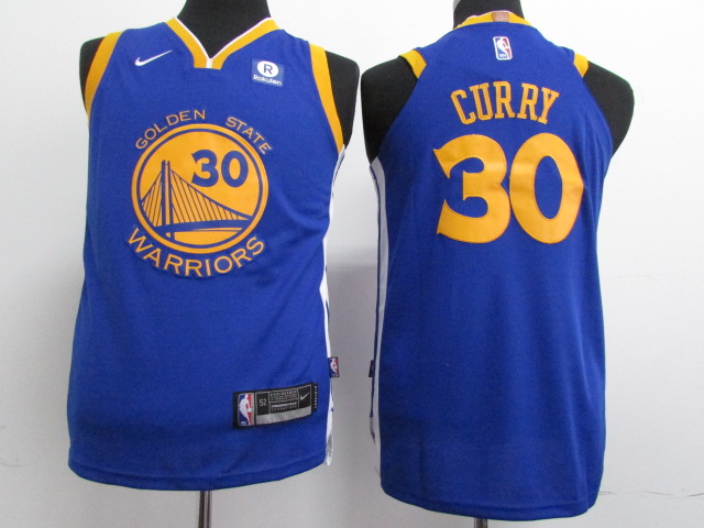 Nike Warriors #30 Stephen Curry Blue Stitched NBA  Jersey